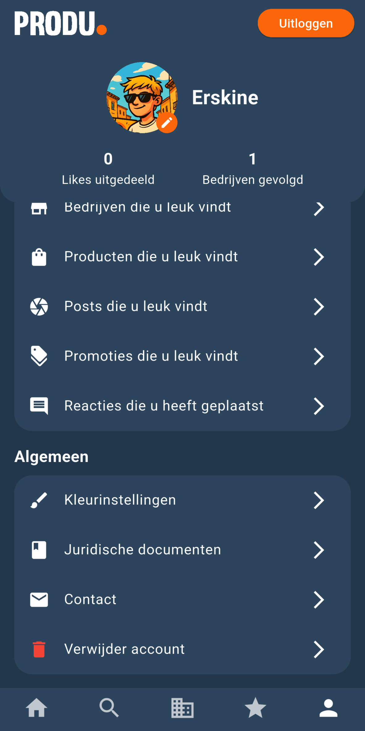 Screenshot_1748179864 Beste bedrijfsprofiel op Produapp.nl, met profielafbeelding, naam Erskine en opties voor volgen en interactie, gericht op het promoten van bedrijfsprofiel optimalisatieURL, inhoud en connectie in de Nederlandse markt.